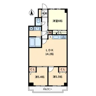 サニークレスト札幌【1階】の間取り