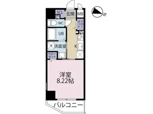 ビューテラス大道(L)【7階】の間取り