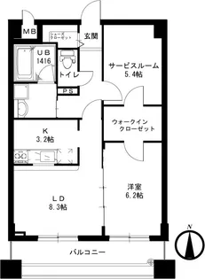 スペリオールパレス【5階】の間取り