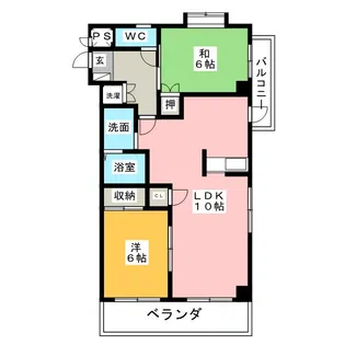 ラフォーレ伏屋【2階】の間取り