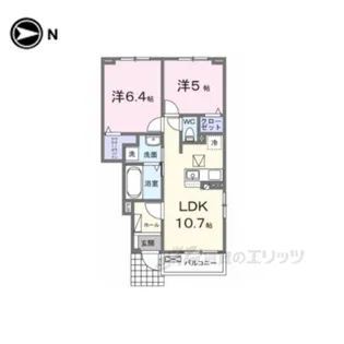 クラール倉治A【1階】の間取り
