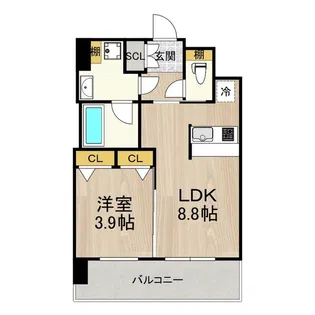 プレジオ弁天町ASIAN【3階】の間取り