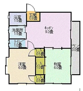 パルム中原【2階】の間取り