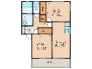 アルシオネYUKUHASHII【1階】の間取り