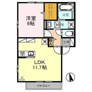 スクエアガーデン新庄【1階】の間取り