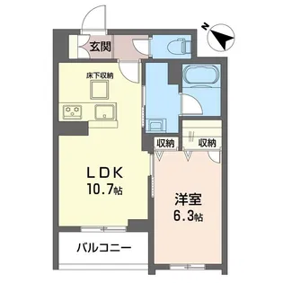 リシェ・フルール【1階】の間取り