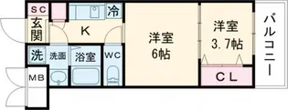 CREST TAPP京都二条【1階】の間取り