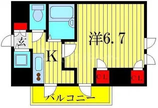 ワイズ ル・リオン東京立石【6階】の間取り