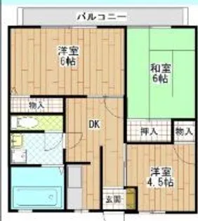 サニーヒルC棟【1階】の間取り