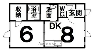ハイツハゴロモ【1階】の間取り