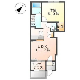フォルビート ジン【1階】の間取り
