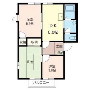 レジデンスA【2階】の間取り