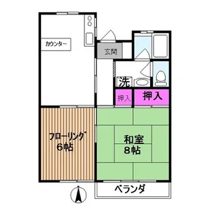 コーラルリーフI【1階】の間取り