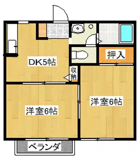ノーザンライトハイツ【2階】の間取り