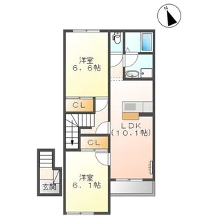 熊本県熊本市南区富合町硴江【アパート】の間取り