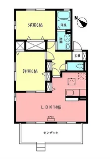 ロイヤルパルA【2階】の間取り