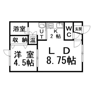 クリア釧路木場【1階】の間取り