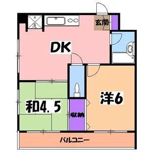 森山ハイツ【3階】の間取り