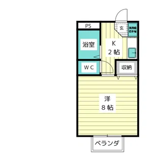 グレイシスS.K.B【1階】の間取り