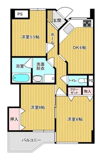 メゾンタケウチII【2階】の間取り