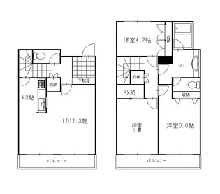 芦野マンション【4階】の間取り
