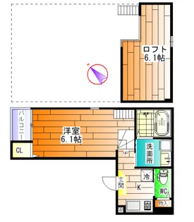 ハーモニーテラス本庄町【2階】の間取り
