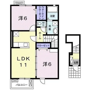 ラピス アジュール【2階】の間取り