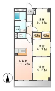 モンシャトレ船江【2階】の間取り