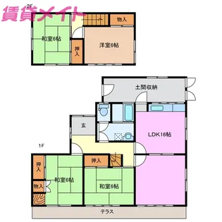 三重県津市白塚町【一戸建】の間取り