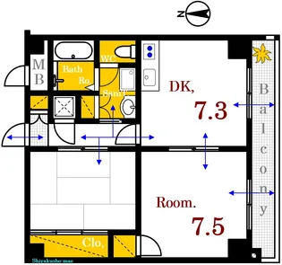 シャトーナカムラ【3階】の間取り