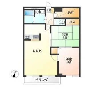 2SLDKの間取り画像