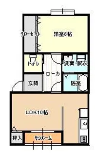 サンクレール【2階】の間取り