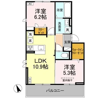 Tiare Manbai【1階】の間取り