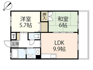エスポワール羽田【2階】の間取り