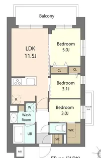 S-RESIDENCE東浦和agua【5階】の間取り