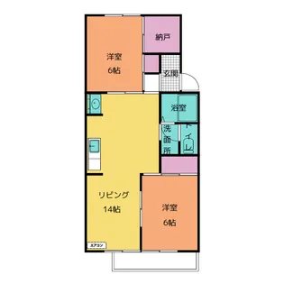 セジュール林【1階】の間取り