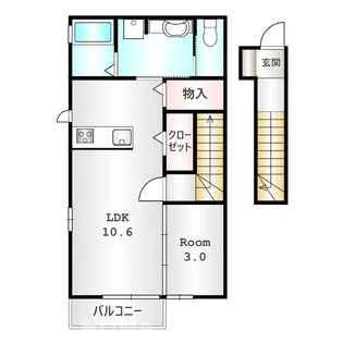群馬県前橋市鳥羽町【アパート】の間取り