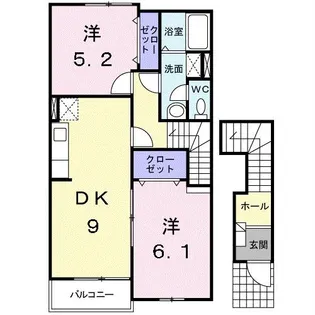 ラッフィナート ベル【2階】の間取り