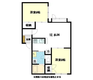 リーブライツB【1階】の間取り