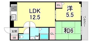 ハイツ甲村A棟【2階】の間取り