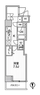 東京都新宿区赤城下町【マンション】の間取り