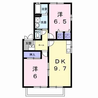 水木コーポIII【2階】の間取り