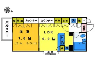 ワコーレ東中野II【2階】の間取り