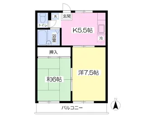 パークサイドハウス【2階】の間取り