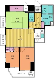 ライオンズマンション狭山第2【4階】の間取り