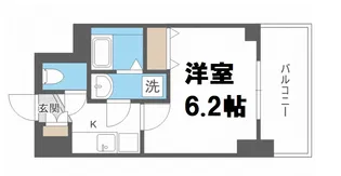 エスリード松屋町グレイス【12階】の間取り