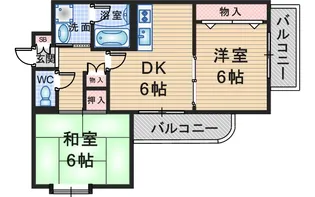 万代マンションII【3階】の間取り