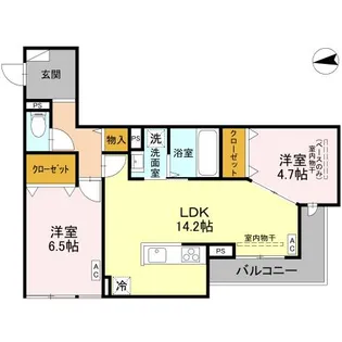 Crest Hils(クレストヒルズ)【3階】の間取り