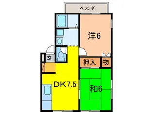 エステ-トピアN【2階】の間取り