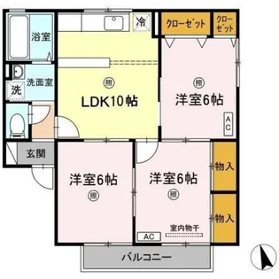 T.Village B棟【1階】の間取り